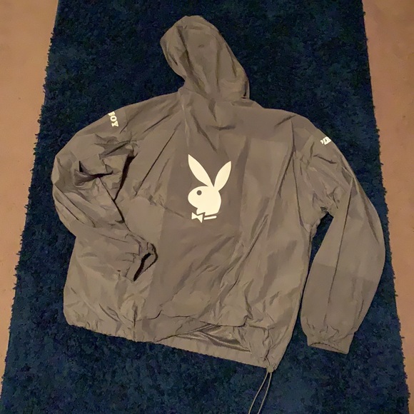Pacsun Jackets \u0026 Coats | Playboy by Pacsun Grey Playboy Windbreaker | Color: Gray/White | Size: S | Nasir_Jackson's Closet